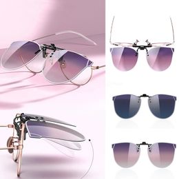 Clip On Glasses Women Men Magnetic Sunglass Polarized Metal Frame Optic Myopia Prescription Sunglasses Driver 240418