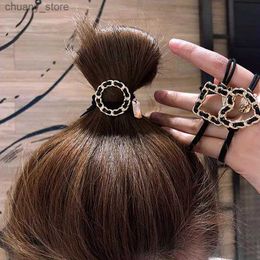 Hair Rubber Bands The New Peach Heart Head Rope Female Net Red Ins Headdress Hair Ring Simple Tie Balls Hair Rope Coil Hair Rubber Band Y240417