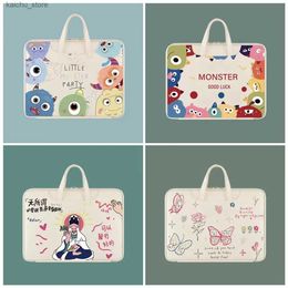 Other Computer Accessories Cute Laptop Bag 13.3 14 15 15.6 Inch Waterproof Shockproof Notebook Case For Macbook Air Pro 13.6 16Dell Huawei Handbag Y240418