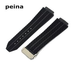 25mmX19mm New Mens Watchbands Strap Band Tyre Diver Silicone Rubber Watchband Strap For HUB277e7374734