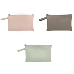 Storage Bags Sanitary Napkin Bag Soft Waterproof PU Money Women Small Solid Colour Cosmetic Lip Gloss Makeup Handbag