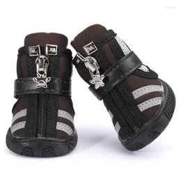 Dog Apparel Spring Summer Shoes For Small Anti-slip Breathable Mesh Boots Outdoor Pet