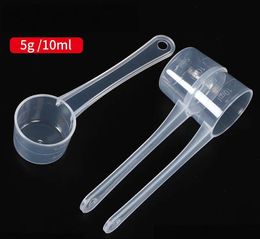 Practial 5g 10ml Measuring Spoons Coffee Protein Milk Powder Scoop Home Kitchen Gadgets DIY Plastic Measuring Spoon 5500pcs