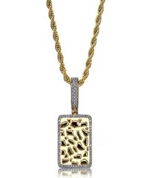 Factory Bottom Dog CZ Iced Out Necklace Cool US Pendant Necklace Hiphop Men Pendant Jewellery Bling Plate Accessory 67019016256583