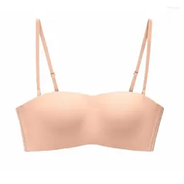 Bras Thin Shoulder Strap Non Slip Bra Women Strapless Style Underwear Without Steel Ring Invisible Seamless Smooth Intimates Everyday