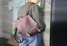 Backpack Men Leather Vintage For Teenager Laptop PC Portable Bags Designer Boys Travel Thin School Luxury Mochila7584963