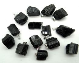 Whole Selling Natural Stone Black Tourmaline Repair Ore Can Be Used Pendant For DIY Jewelry Making Necklace 50pcs7955366