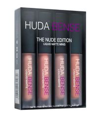 Lip Gloss Liquid Lipstick Kit Huda Bense The Red Nude Brown Pink Edition Mini Liquid Matte 4pcs5313964