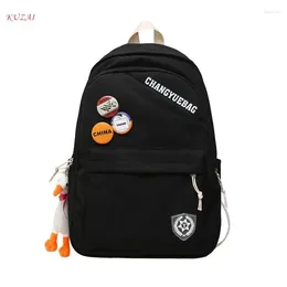 Backpack Simplicity Women Backpacks Large Capacity Teenage Girl Student Schoolbag Cute Duck Pendent Female Fashion Book Bag