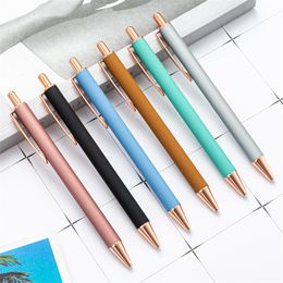 Ballpoint Pens Colourful metal pen flash Crystal pen metal pendant Ballpoint pen bullet 1.0mm nib Black refill Superior office writing