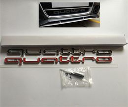 4232CM For Audi Quattro Logo Emblem Badge front grill Lower trim car styling For A4 A5 A6 A7 A8 RS5 RS6 RS7 RS Q3 Q5 Q74106088