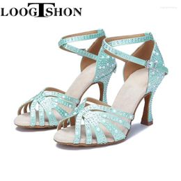 Dance Shoes Loogtshon Latin Women's Heels Heeled Dancing Sho