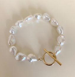 Charm Bracelets KBJW WhiteBlackPurple Freshwater Pearl Bracelet 910mm Good Quality Real Baroque For Women Gift Women11284724