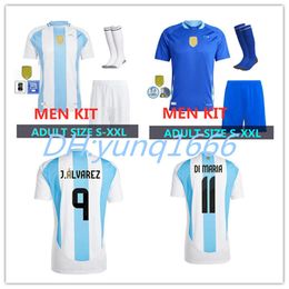 2024 ArgENtiNAS Soccer Jerseys Men Kit 24/25 Copa America 3 Stars 2025 National Team Cup Home Away Men Football set and socks DI MARIA LAUTARO J.ALVAREZ kits