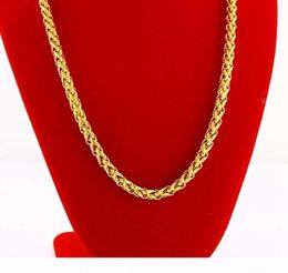 Collar Chain 18k Yellow Gold Filled Byzantine Necklace Gift 60cm9822599
