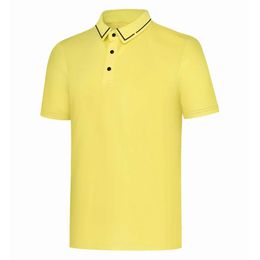 Golf Clothing Spring/Summer New Men's Outdoor Sports Solid Color Shirt Quick Drying Breathable Short sleeved T-shirt Business Leisure POLO T-shirt Men's Versatile Top