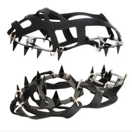 Boots 1 Pair 18 Teeth Crampons Nonslip Ice Snow Climbing Antislip Shoe Covers Spike Cleats Crampons Antislip Overshoes