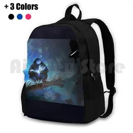 Backpack Ori And The Blind Forest Outdoor Hiking Riding Climbing Sports Bag Game Blue Light