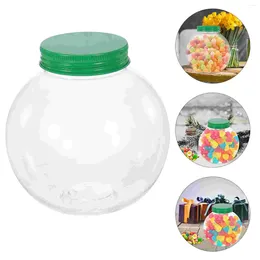 Storage Bottles 5 Pcs Christmas Candy Jar Treats Bottle Container Lid Cold Drink Plastic Packaging Party The Pet Ball Shaped Flour