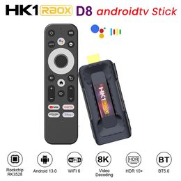 HK1 RBOX D8 TV Stick Android 13 RK3528 8K Video Decocding 4GB 32GB AndoirdTV OS WIFI6 BT5.0 With BT Voice Control TV Dongle