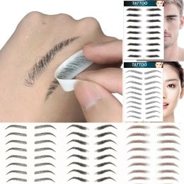 Enhancers 4D Hair Like Eyebrows Makeup Waterproof Eyebrow Tattoo Sticker Long Lasting Natural Fake Eyebrow Stickers Cosmetics 10 pairs 1PC