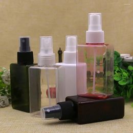 Storage Bottles 40pcs 100ml Empty Spray Square For Perfumes PET Clear Container With Sprayer Pump Fine Mist Cosmetic Packaging