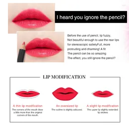 Lip Gloss 12 Color Sexy Matte Lipstick Pencil Waterproof Lasting Liner Pen Non-stick Cup Contour Set Beauty Cosmetic