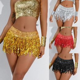 Women's Shorts 699 # Sexy Gold Bead Piece Tassel Bar Club Clothing Faux Leather High Waisted Casual For Women