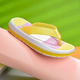 Womens Slippers Light Non Slip Flipflops Multi Colour Thick Soled Elevated Beach Shoes In Summer Indoor and Outdoor 240409