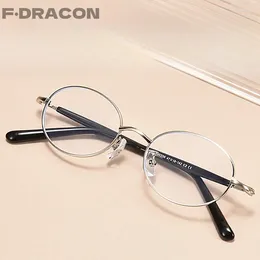 Sunglasses Frames Alloy Eyeglass Frame Circular Small Face Women's Ultra Light And High Degree Prescription Glasses Male 00236