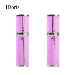 Storage Bottles IDoris 5ml Portable Mini Perfume Refillable Bottle Pocket Fill From Bottom Parfum Women Empty Vintage 2PCS