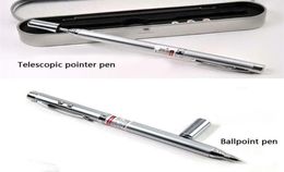 2pcs Details about LED torch Metal Ballpoint Pen 4 in 1 Laser Telescopic Pointer Teaching stick248q1323748