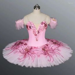 Stage Wear Professional Ballet Tutu Swan Lake Pancake Dress Ballerina Performance Dance Costume For Kid Child Girl Adult