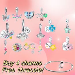 Charming Bracelet Illusionary Clover Star Pendant Necklace Designer Suitable for Pandoras Bracelet Necklace Women's Jewellery Gift Box Wholesale