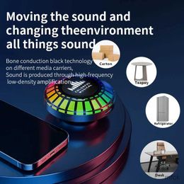 Portable Speakers Bluetooth Bone Conduction sound 24 Colour rhythm light portable mini speaker can adsorb any flat surface for indoor and outdoor