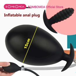 Inflatable Anal Plug Expandable Butt With Pump Dilator Massager Adult Products Silicone sexy Toys for Women Men
