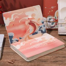 Ancient Style Handbook Hardcover Book Colour Page Illustration Creative Retro Thick Notebook Literary Aesthetic Diary Binder