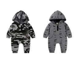 Baby Clothing Newborn Boys Camouflage Hoodies Jumpsuit One Piece Camo Deer Romper Infant Baby Romper Long Sleeves Outfit 2104132165325