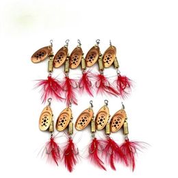 1 Set Spin Sapları 10 PCS Metal Sapalar 6.5cm/5.3g Spin Yem/Balıkçılık Aksesuarları