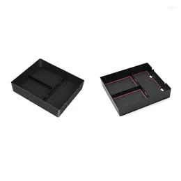 Car Organiser 1 PCS Centre Console For Rivian R1T R1S 2024 Armrest Storage Box Insert Tray Secondary Replacement Parts Black