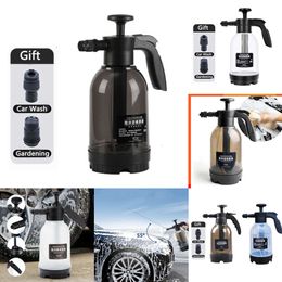 2024 2L Foam Sprayer Car Wash Hand-Held Foam Watering Can Air Pressure Sprayer Plastic Disinfection Water Bottle Car Cleaning Tools