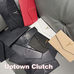 10A Designer uptown bags lady shoulder bag envelope bag designer bags women wallet uptown handbag cowhide clutch bags purse luxury caviar evening bag handbags black