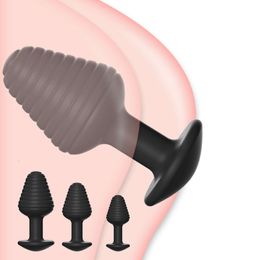 Black Silicone Anal Dildo Butt Plug Prostate Massager Gay Phalluses Anal Plug Portable outdoor wear G-spot sexy Toy For Men Women