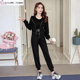 Women's Two Piece Pants Set Early Autumn 2024 Fashion Style Professional Age Reducing Sports Casual Wear Three