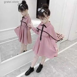 Girl's Dresses Spring New Girls Dress Childrens Fashionable Long-sleeved Princess Dress Autumn Girl 3 7 Years Old 9 Casual Dresses 12 Clothes