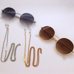 2pcs luxury cdesiger metal eyeglasses sunglasses chain for women strap with antislip loop lanyard rope string neck cord retainer