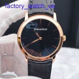 Top AP Wrist Watch 18k Rose Gold Automatic Mechanical 41mm Black Dial Mens 15180OR.OO.A002CR.01 Crocodile Leather Watch Strap