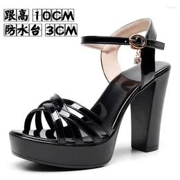 Dress Shoes Size 33-42 2024 Fashion Fish Mouth Women'S High Heel Summer Sandals Female Narrow Band Woman Ankle Strap Platform