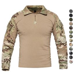 Men'S T-Shirts Mens Outdoor Tactical Shirts Men Military Cp Frog Quick-Dry Cs Airsoft Camouflage T-Shirt Combact Hunting Paintball Gea Dhhzk