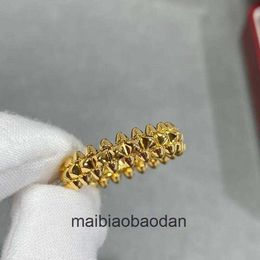 High End Designer Jewellery rings for womens Carter beautiful and fashion V Gold Plated Red New Bullet Head Ring CNC True Gold Original 1:1 With Real Logo